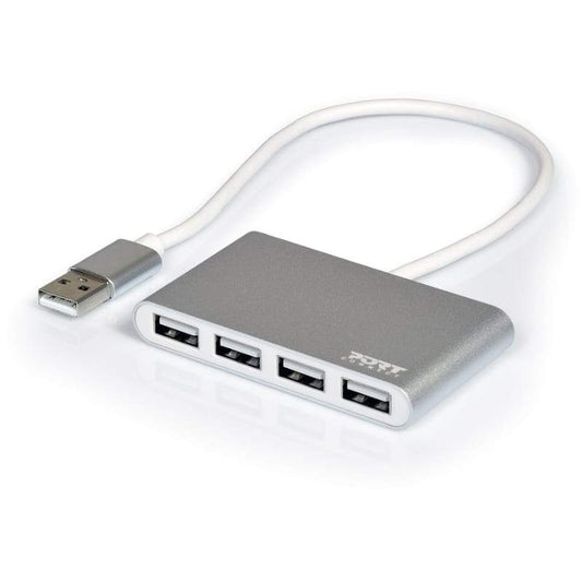 Port USB2.0 4 Port Hub - Silver