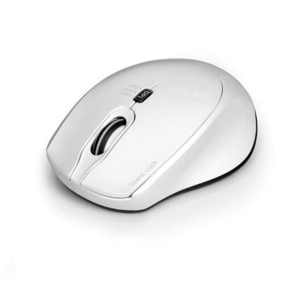 Port Wireless Silent 3600DPI 3 Button USB and Type-C Dongle Mouse - White