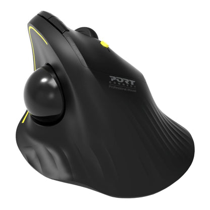 Port Connect Bluetooth + Wireless Rechargeable Ergonomic Trackball Mouse