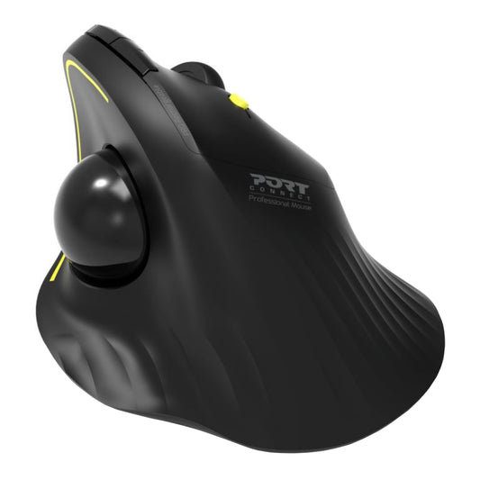 Port Connect Bluetooth + Wireless Rechargeable Ergonomic Trackball Mouse
