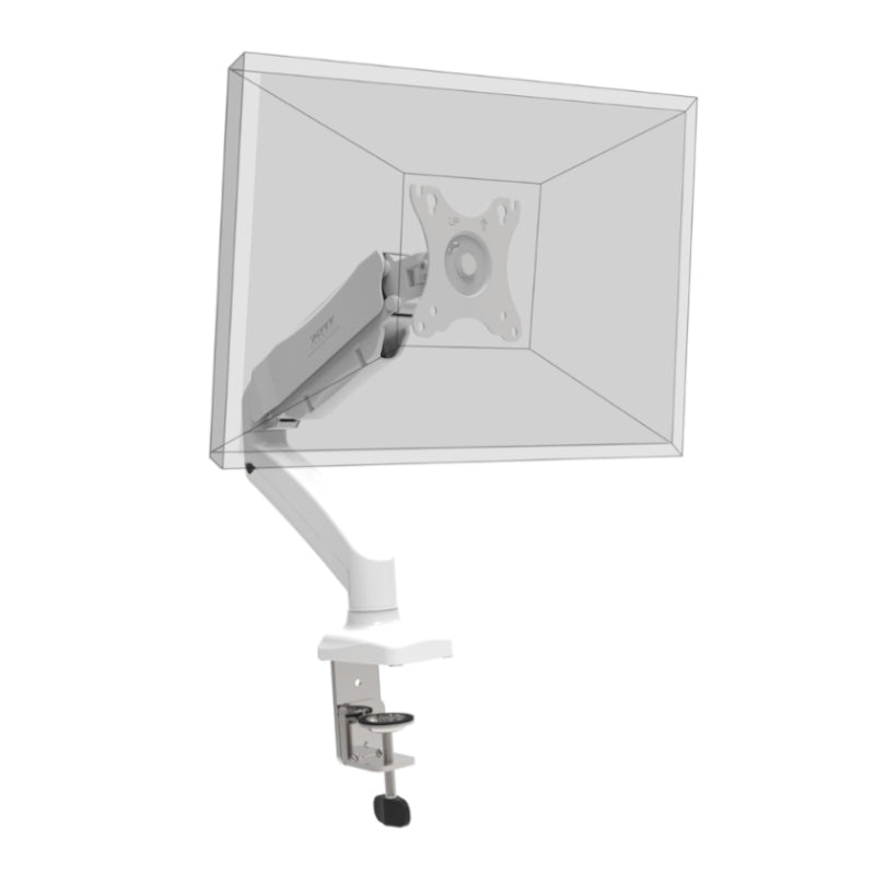 PORT Monitor Arm VESA Single Screen - White