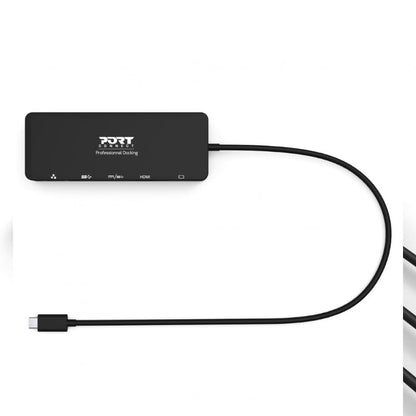 Port USB Type-C to 1 x RJ45|1 x USB3.0 SS|1 x Type-C 85W PD|1 x HDMI2.0|1 x VGA 30cm Cable Dock - Black