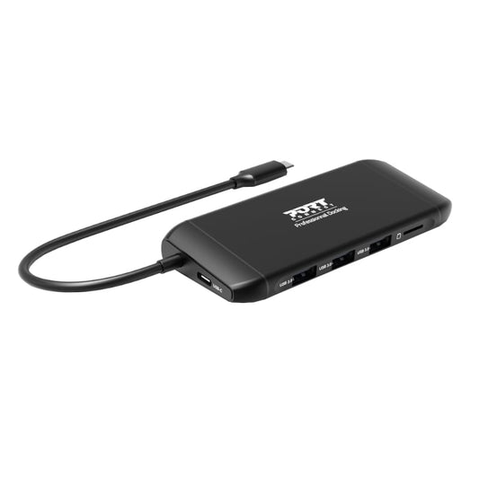 Port USB Type-C 4 x USB3.1|1 x Aux|Micro+SD Card Reader|1 x RJ45|1 x HDMI|1 x VGA|1 x Type-C PD Dock 100W - Black