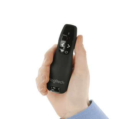 910-001356 - Logitech Wireless Presenter R400 Red Laser Pointer  Up to 15 metre (2 4GHz) range  storable wireless USB receiver