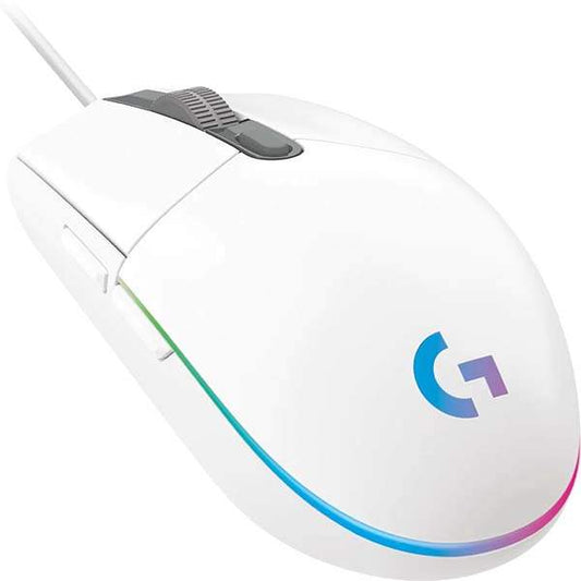 Logitech Gaming G102 LightSync RGB Mouse 200DPI to 6000DPI adjustable optical sensor;White
