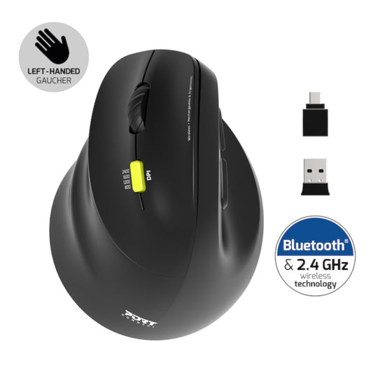 Port Connect Ergo Shape Rechargeable Wireless Mouse