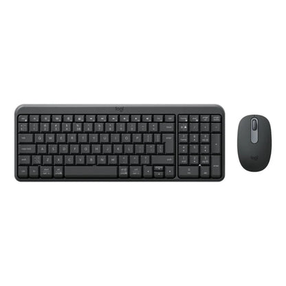 Logitech MK250 Wireless Black keyboard and mouse set on a white background