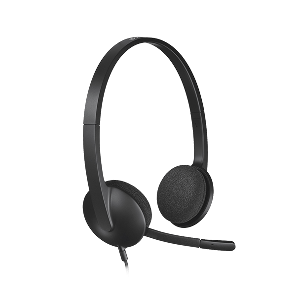 981-000475 - Logitech Headset H340 USB Stereo Internet headset over the head type with adjustable lightweight design
