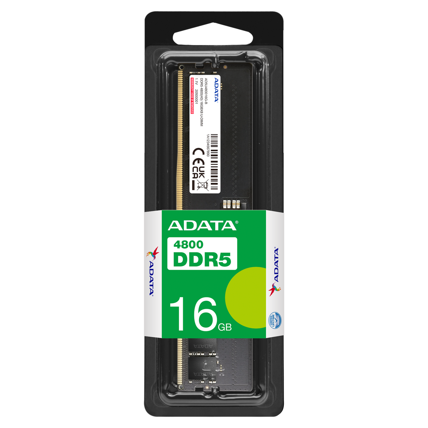 ADATA AD5U480016G-S Premier 16GB DDR5-4800Mhz ECC 288-pin UDIMM Desktop Memory