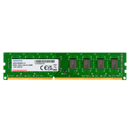 ADATA RAM module on a green background