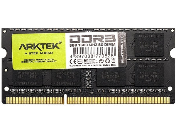 Arktek 8GB DDR3-1600 SO-DIMM Laptop Memory (AKD3S8N1600)