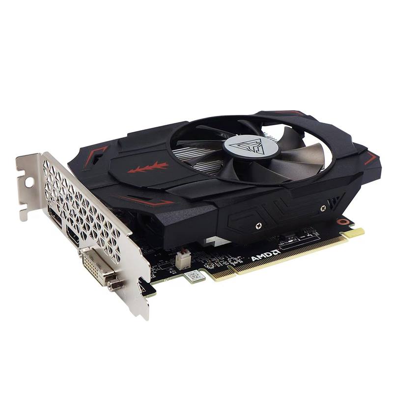 Computer graphics card with AMD logo on a white background