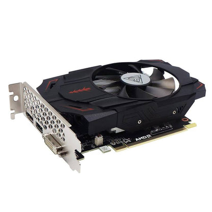 Computer graphics card with AMD logo on a white background