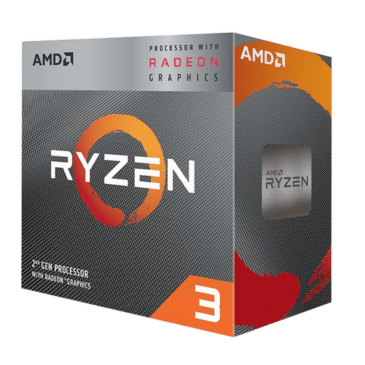 AMD Ryzen 3 3200G SKT AM4 CPU; 4 Core/4 Thread; Base Clock 3.6GHz; Max Boost Clock 4GHz; 6 MB Cache; TDP 65W; RX Vega Graphics