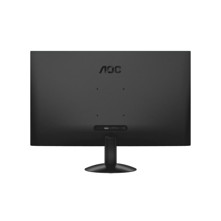 Rear view of the AOC Q27B30E 27 inch QHD IPS Monitor showing the AOC branding, vesa mounting, hdmi, displayport and power port