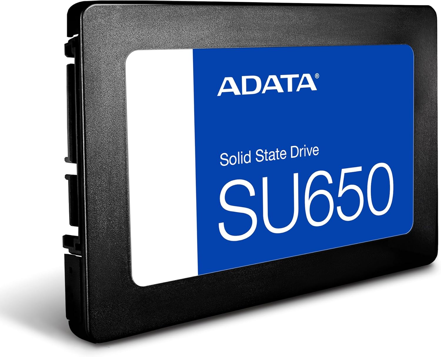 Side profile of the 7mm-thick 2.5-inch drive with SATA connectors.

