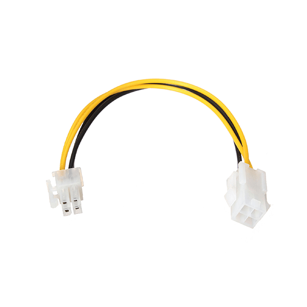 CPU power cable adapter on a transparent background