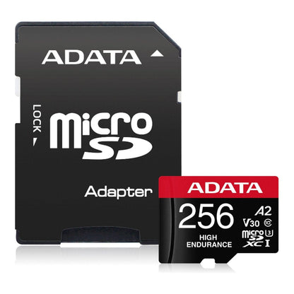 The memory card displayed next to an SD adapter.