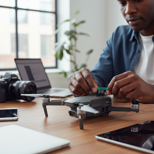 Context image of the card installed in a dash recorder or motion camera.

