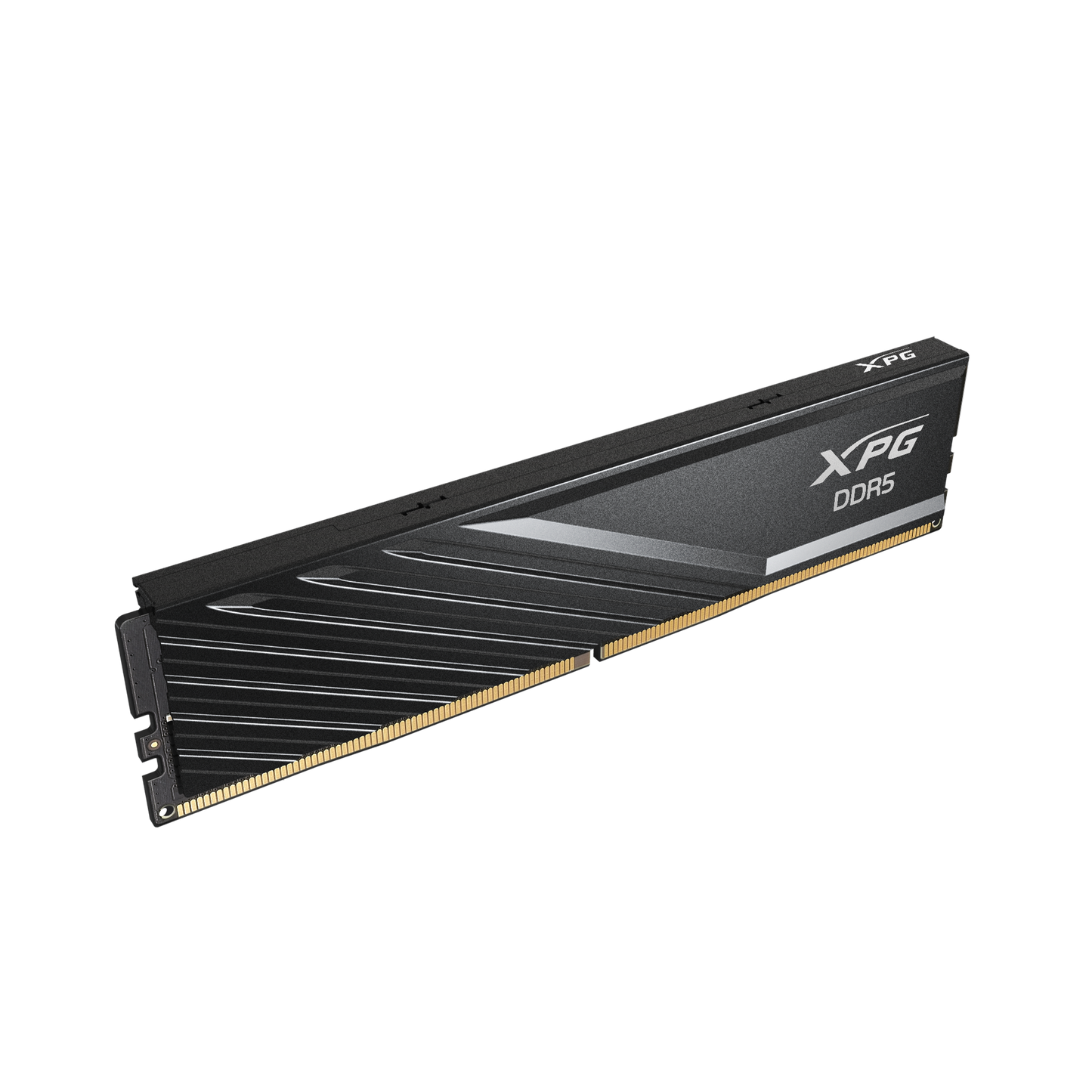 XPG Lancer Blade 16GB DDR5 5600Mhz memory module with gradient lighting on a white background