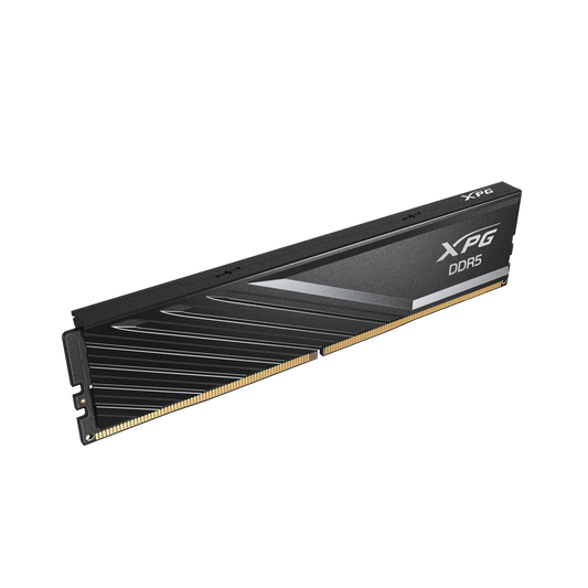 XPG Lancer Blade 16GB DDR5 5600Mhz memory module with gradient lighting on a white background
