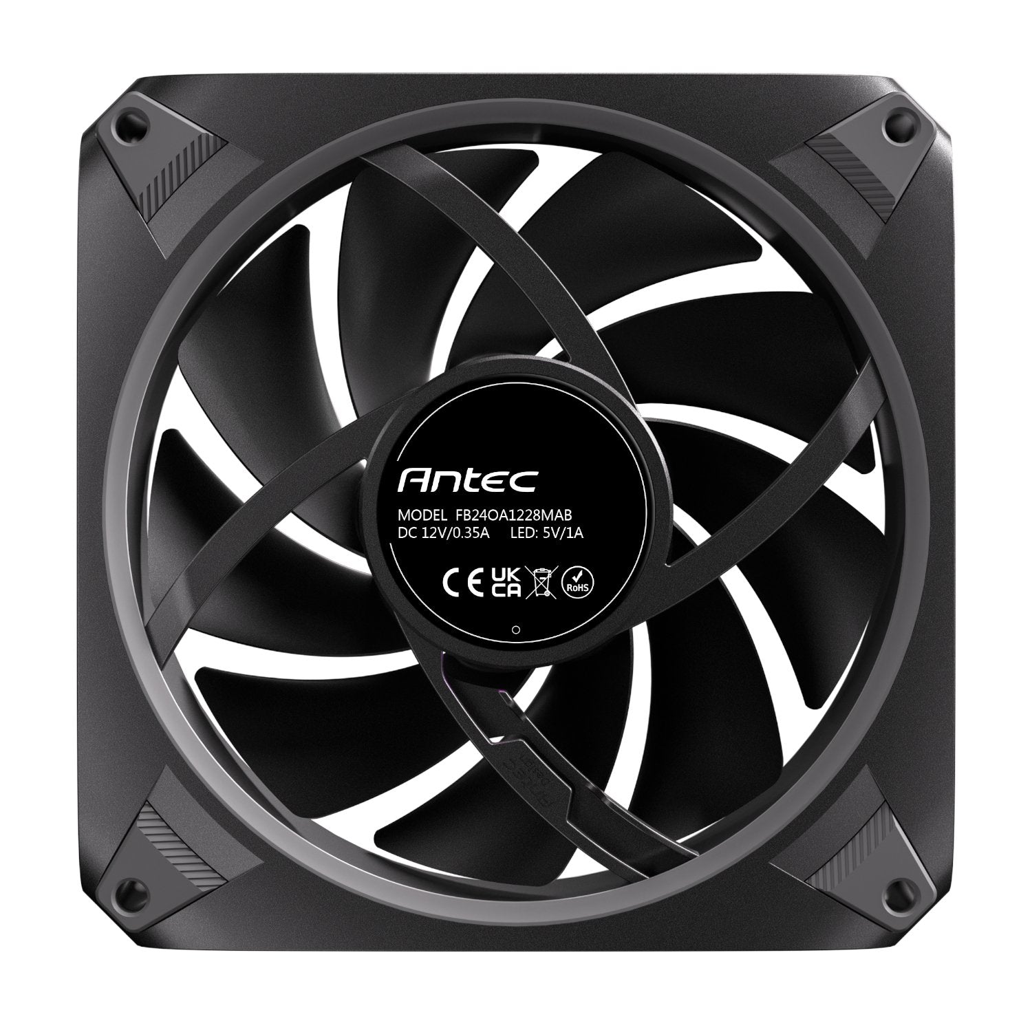 Antec computer fan on a white background