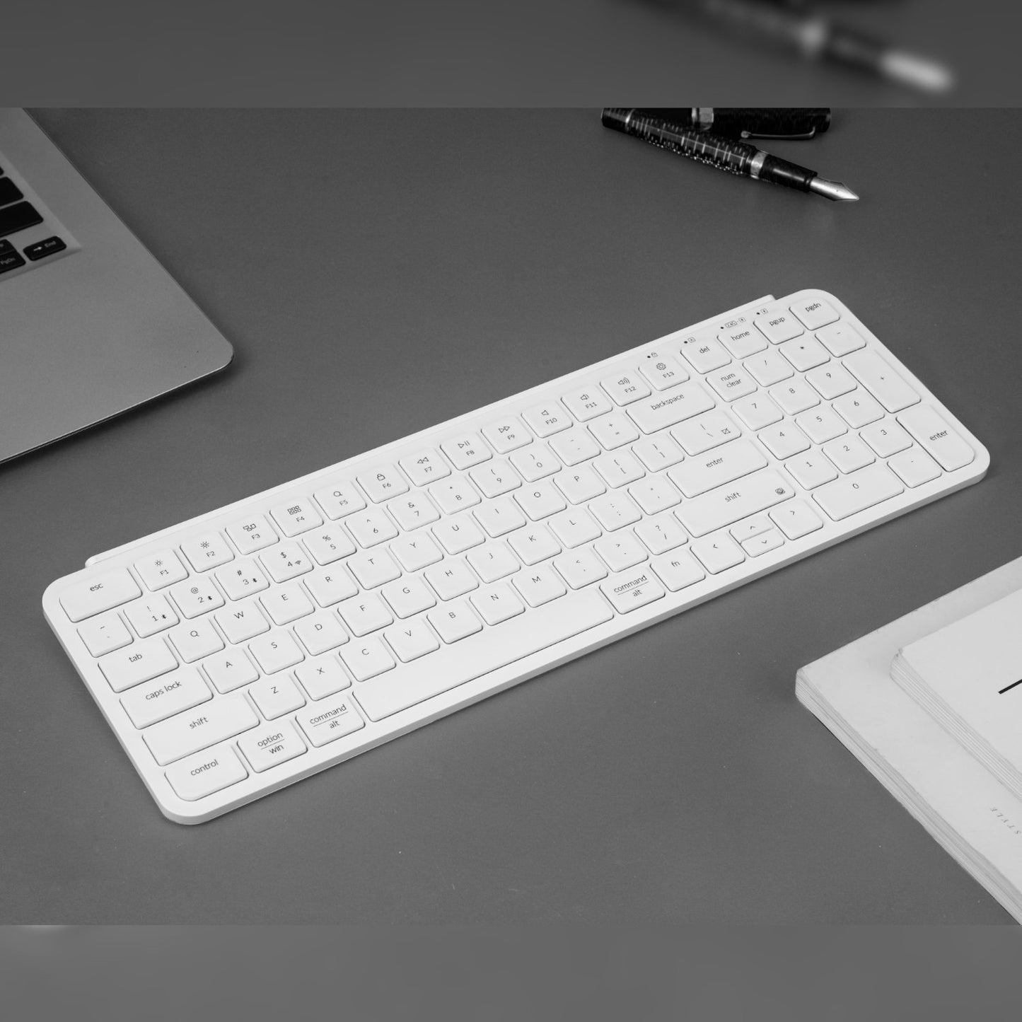 Keychron B2 Pro Ultra-Slim 96% Wireless Keyboard - Ivory White