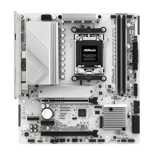 ASRock B650M-HDV/M.2 AM5 Micro-ATX Motherboard - White