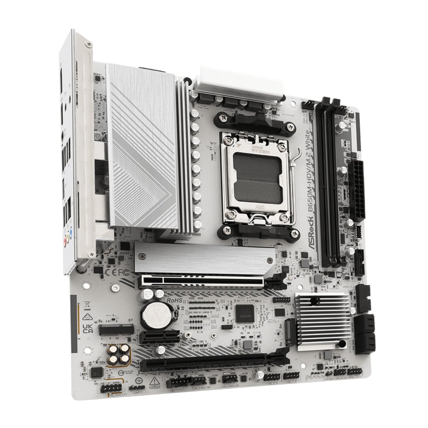 ASRock B650M-HDV/M.2 AM5 Micro-ATX Motherboard - White