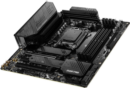 Close-up detail of the two M.2 slots with their thermal shields.

