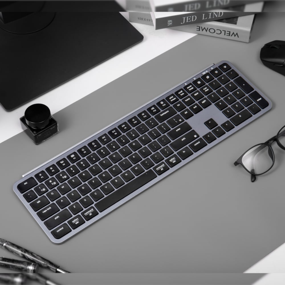Keychron B6 Pro Ultra-Slim 100% Wireless Keyboard - Space Grey