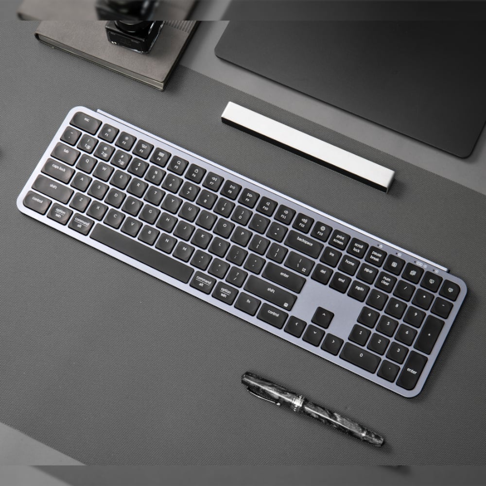Keychron B6 Pro Ultra-Slim 100% Wireless Keyboard - Space Grey