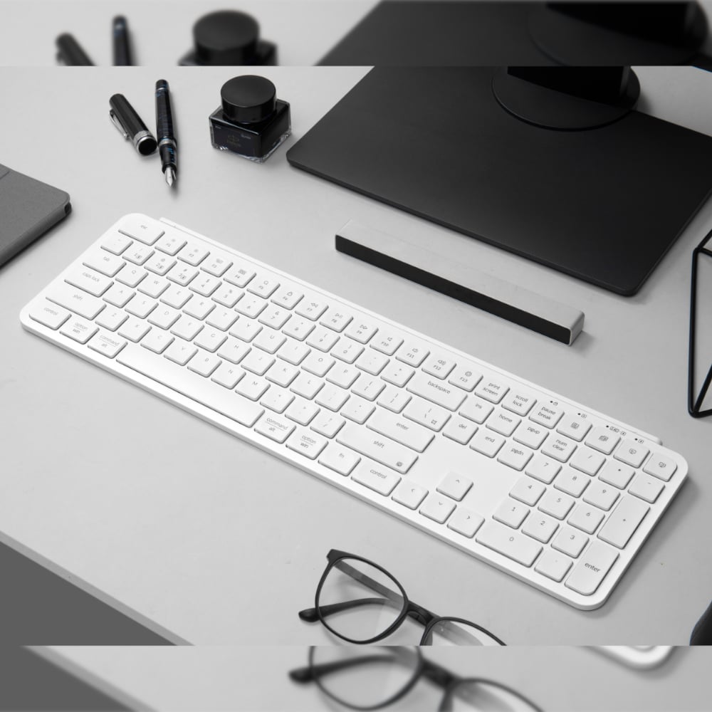 Keychron B6 Pro Ultra-Slim 100% Wireless Keyboard - White