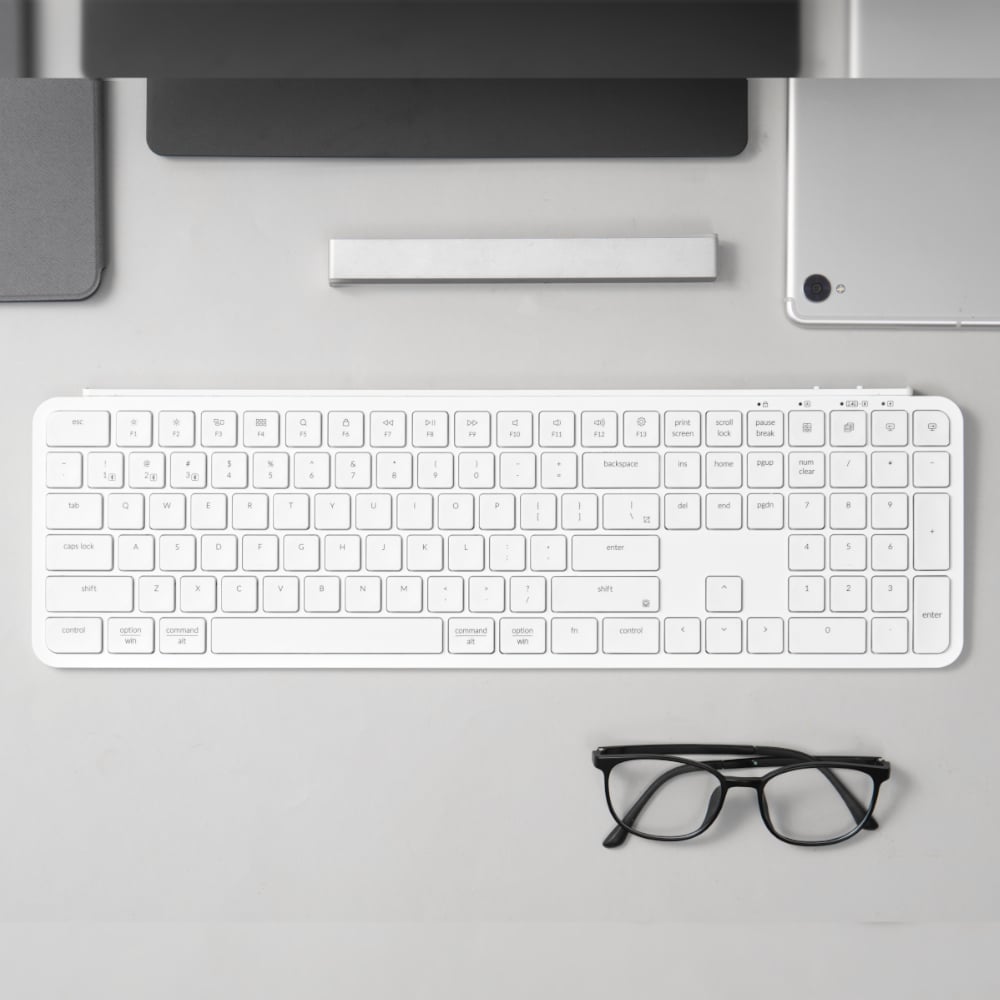 Keychron B6 Pro Ultra-Slim 100% Wireless Keyboard - White