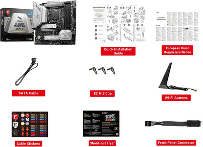 Side profile illustrating the 2.5G LAN port, audio connectors, and optical S/PDIF.


