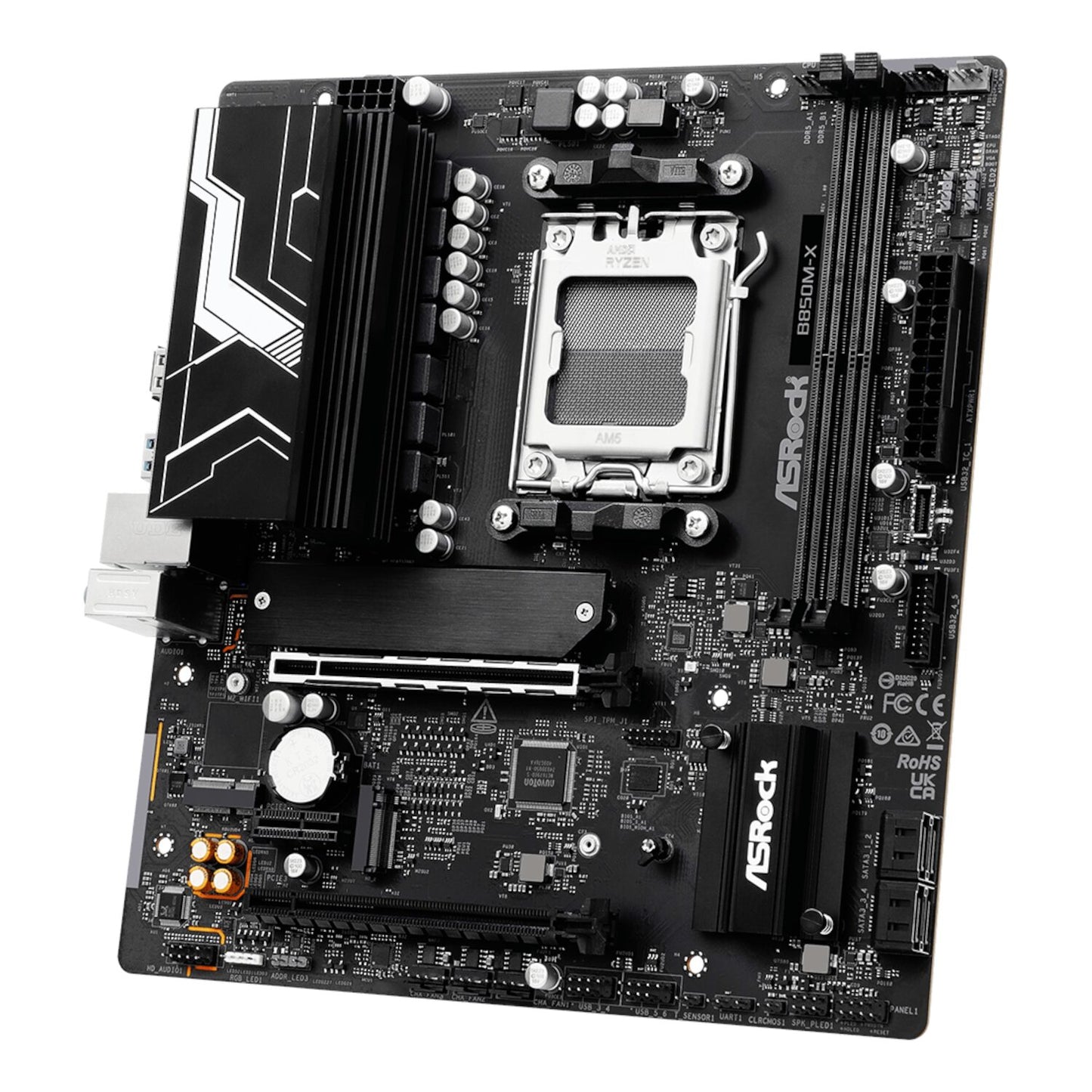 ASRock B850M-X WiFi AM5 Micro ATX Motherboard (DDR5, PCIe 5.0, Wi-Fi 6E)