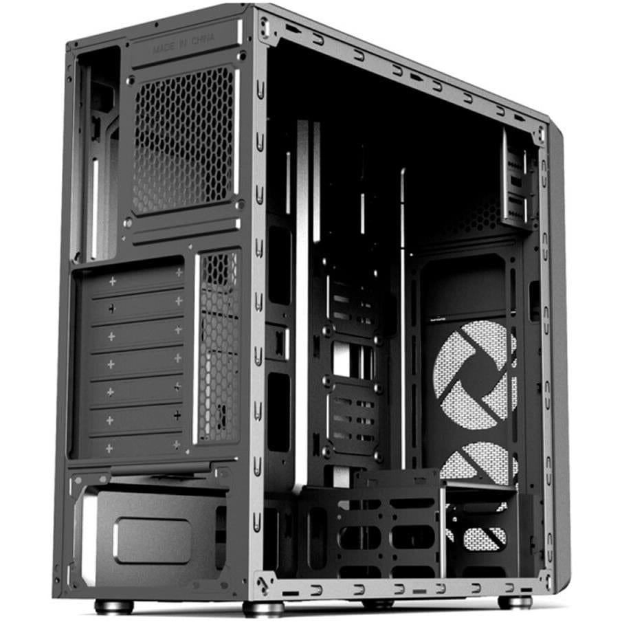 Side profile showing the case dimensions and side panel design.

