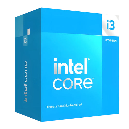 Intel Core i3 processor packaging on a white background