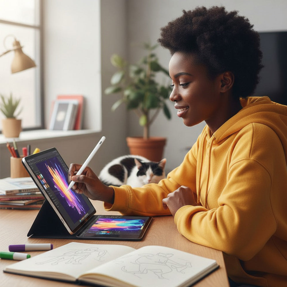 M-Link C11 Stylus Pen for Tablets & Screens, Magnetic, Pixel-Precise, Low Lag White