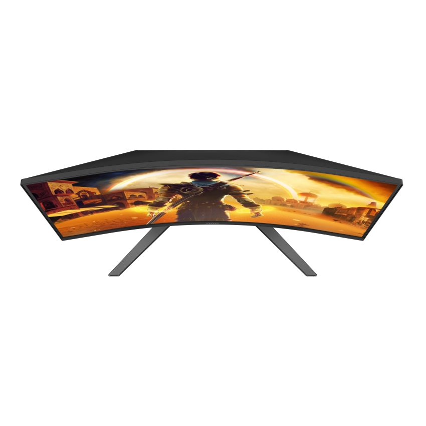 Top view showing the curve of the AOC C32G42ZE 32" FHD Monitor