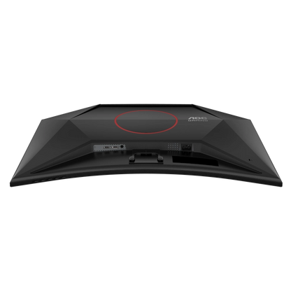 Port view of the AOC C32G42ZE 32" Gaming monitor showing the HDMI, DisplayPort, Aux and power ports