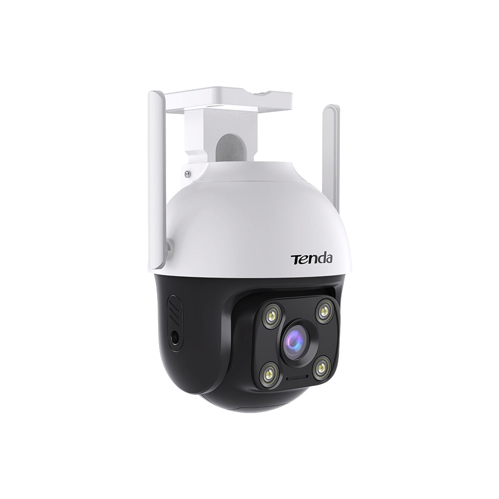 Close-up detail of the 4MP camera lens and IR/night vision sensors.


