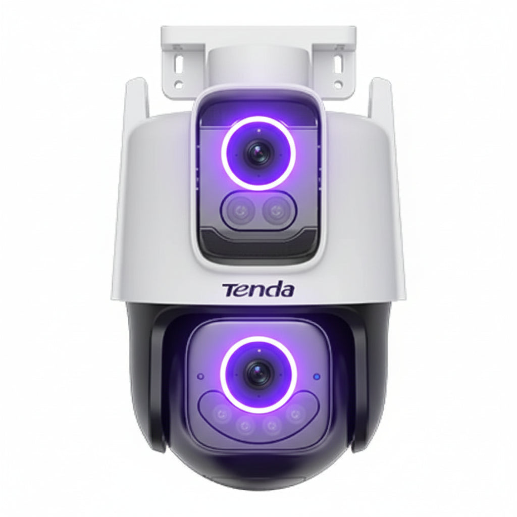 Tenda CH9-WCA dual-lens outdoor camera front view

