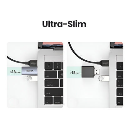 UGREEN CM383-80864 USB-A to 3.5mm Audio Jack External Sound Adapter - Silver