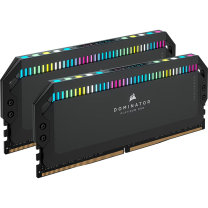 Two RAM modules with RGB lighting on a white background