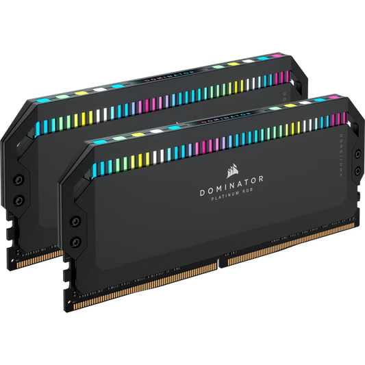 Two RAM modules with RGB lighting on a white background