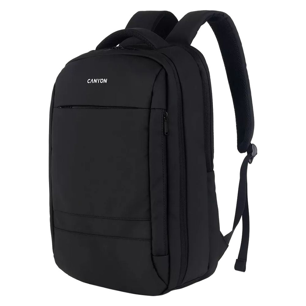 Open Canyon backpack showing organized interior and laptop slot