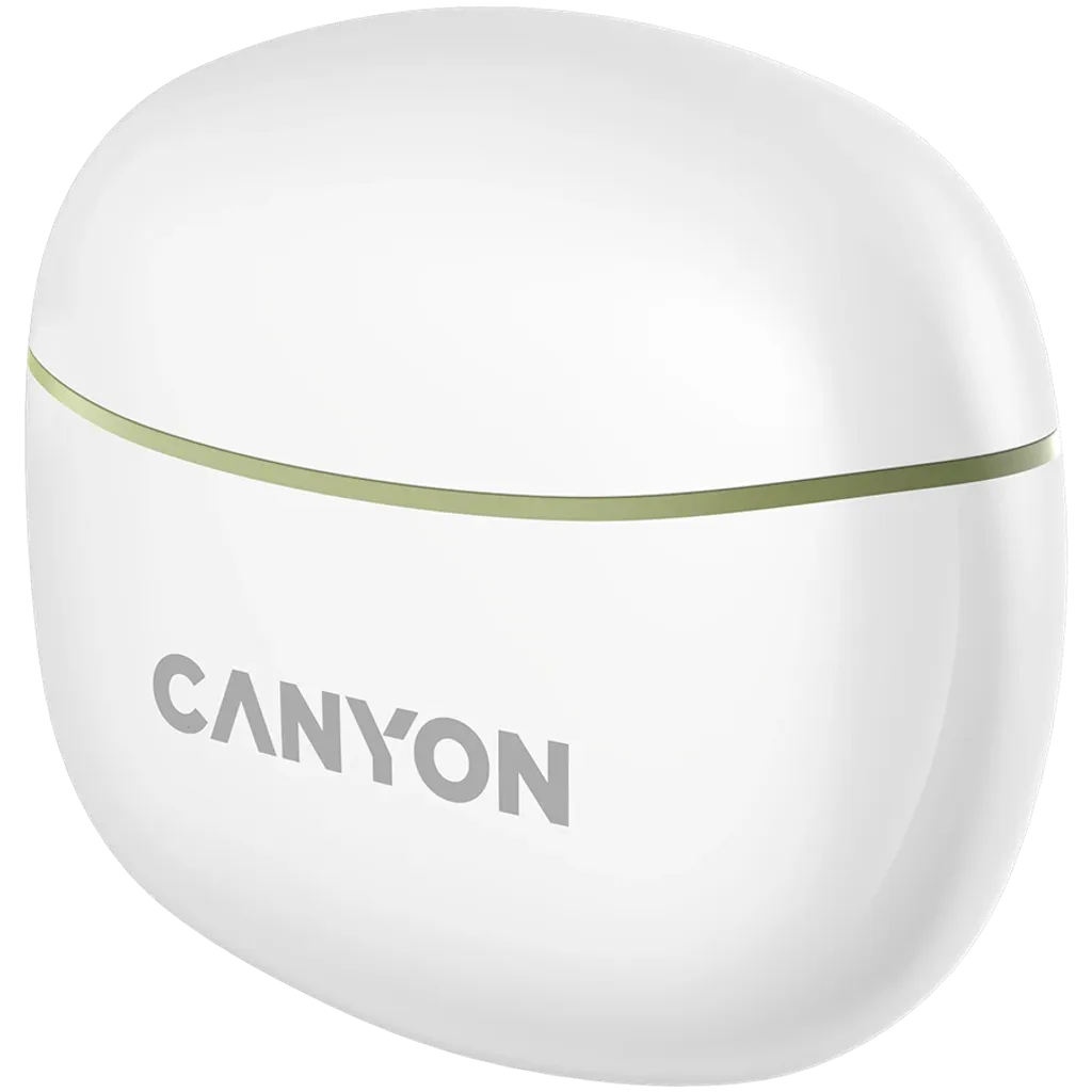 Canyon CNS-TWS5GR Bluetooth True Wireless Earphones with Silicone Cover and Clip - Green