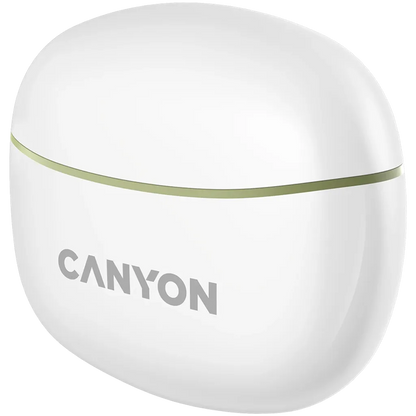 Canyon CNS-TWS5GR Bluetooth True Wireless Earphones with Silicone Cover and Clip - Green