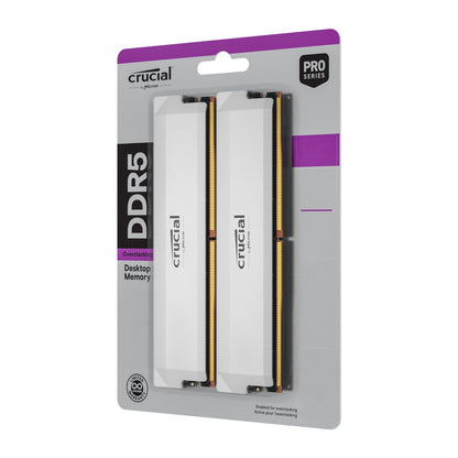 Crucial Pro DDR5-6000 64GB Overclocking Memory Kit - White